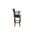 Tabouret de bar pivotant très haut Boraam Jones, finition cappuccino