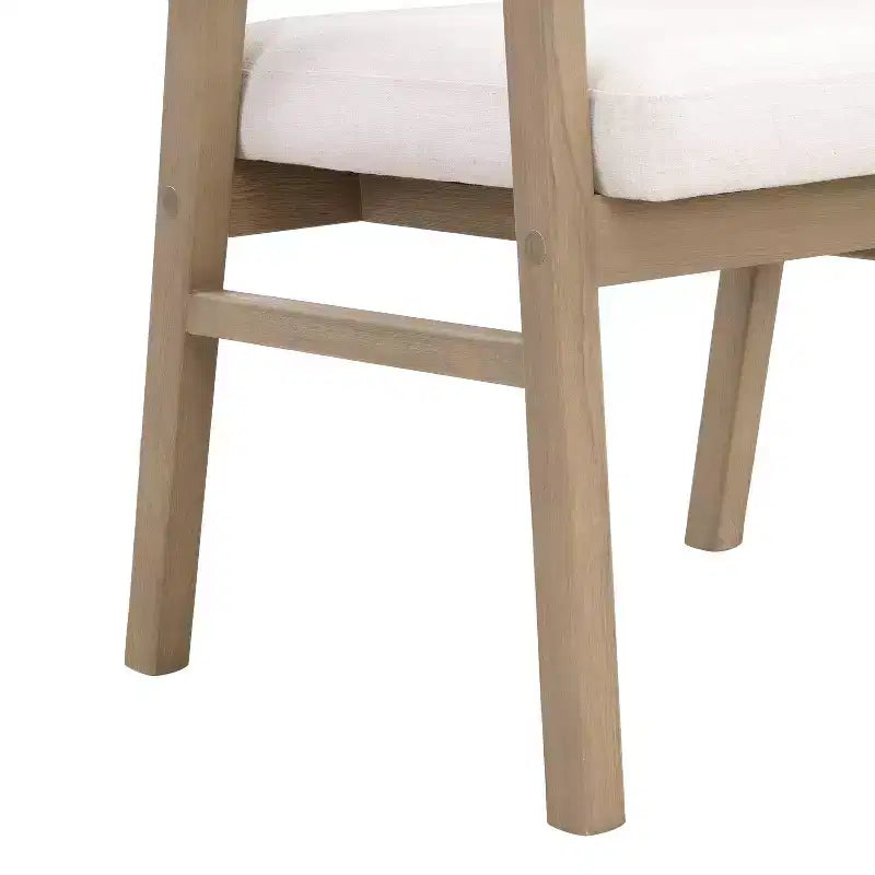 Christopher Knight Home Lot de 2 chaises de salle à manger Emery en bois d'hévéa rembourrées avec dossier incurvé en rotin Cendres claires