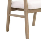 Christopher Knight Home Lot de 2 chaises de salle à manger Emery en bois d'hévéa rembourrées avec dossier incurvé en rotin Cendres claires
