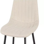 Brassex Lot de 4 chaises de salle à manger Artie Beiges