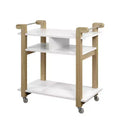 Brassex Carie Kitchen Cart White/Oak