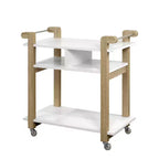 Brassex Carie Kitchen Cart White/Oak
