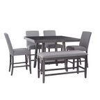 Powell 6pc Barnes Counter Height Dining Set Gray