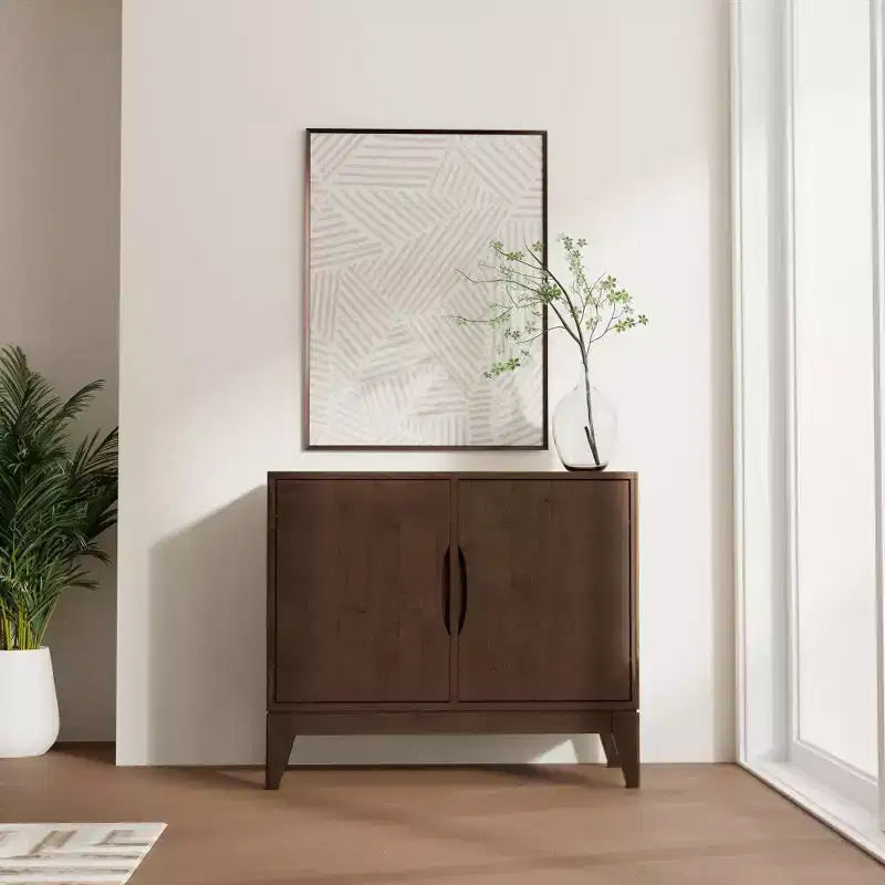 WyndenHall Pearson 2 Door Sideboard Buffet / Storage Cabinet Walnut Brown