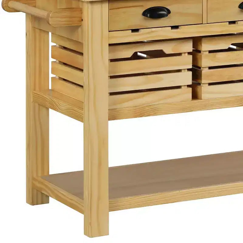 Îlot de cuisine Acme Furniture Grovaam plateau en marbre/finition naturelle