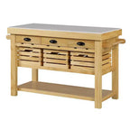 Îlot de cuisine Acme Furniture Grovaam plateau en marbre/finition naturelle