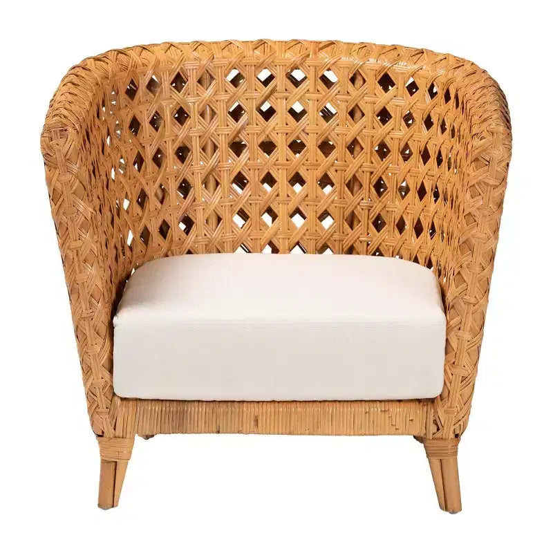 bali & pari Daiwa Ratan Accent Chair Light Honey