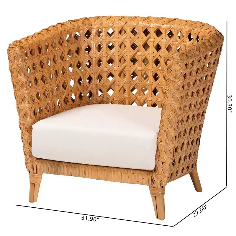 Fauteuil d'appoint Daiwa Ratan Accent Chair Light Honey de bali & pari