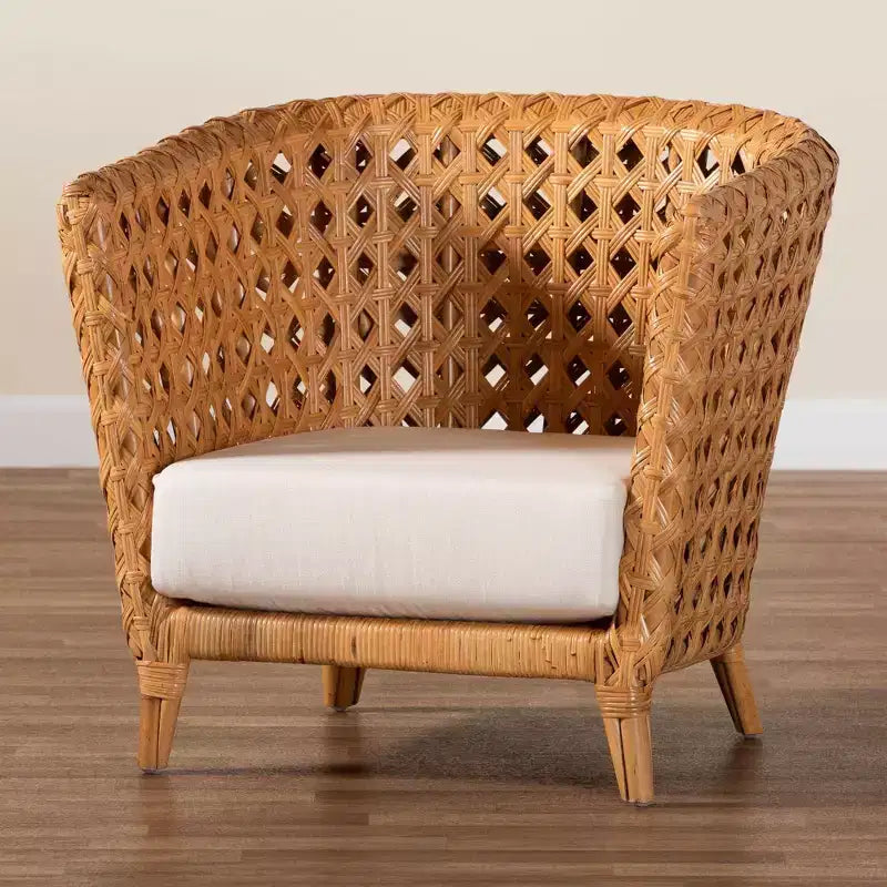Fauteuil d'appoint Daiwa Ratan Accent Chair Light Honey de bali & pari