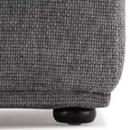 HOMES: Inside + Out Fauteuil sans accoudoirs modulaire moderne Povoa en chenille avec dossier extensible Gris