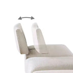 HOMES: Inside + Out Fauteuil sans accoudoirs modulaire moderne Povoa en chenille avec dossier extensible Gris