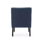 Christopher Knight Home Lot de 2 fauteuils d'appoint capitonnés Lewis bleu marine/noir mat