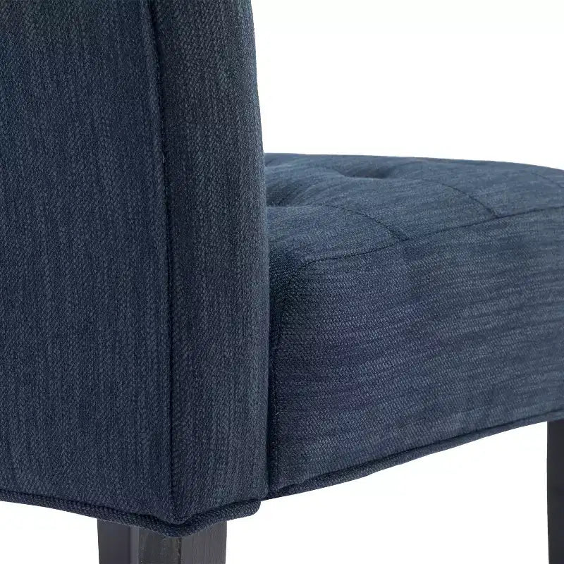Christopher Knight Home Lot de 2 fauteuils d'appoint capitonnés Lewis bleu marine/noir mat