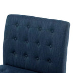 Christopher Knight Home Lot de 2 fauteuils d'appoint capitonnés Lewis bleu marine/noir mat