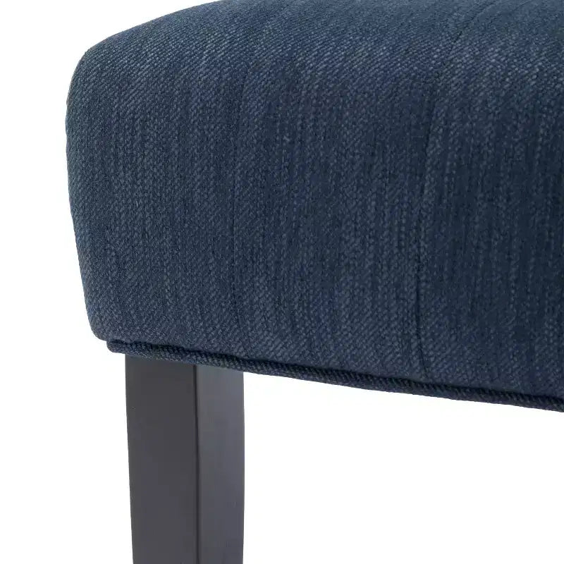 Christopher Knight Home Lot de 2 fauteuils d'appoint capitonnés Lewis bleu marine/noir mat