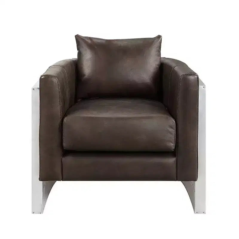 Fauteuil d'appoint en cuir Acme Furniture Betla Espresso