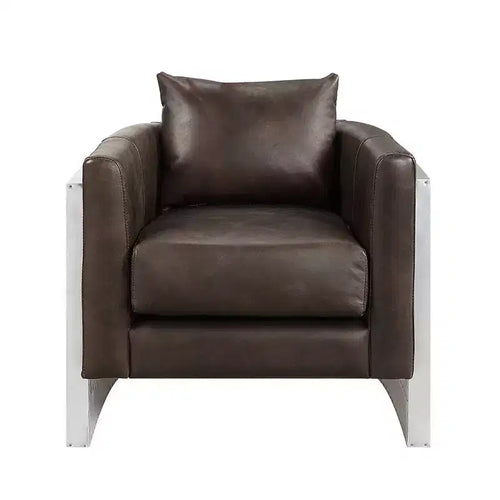 Fauteuil d'appoint en cuir Acme Furniture Betla Espresso