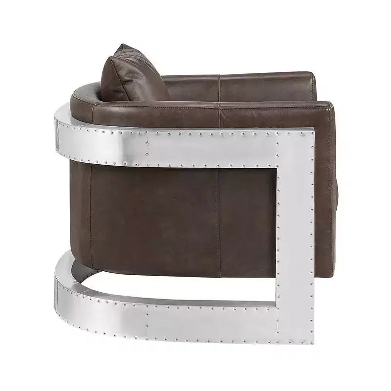 Fauteuil d'appoint en cuir Acme Furniture Betla Espresso