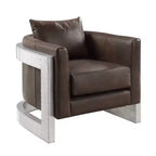 Fauteuil d'appoint en cuir Acme Furniture Betla Espresso