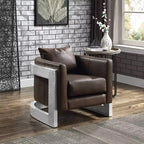 Fauteuil d'appoint en cuir Acme Furniture Betla Espresso