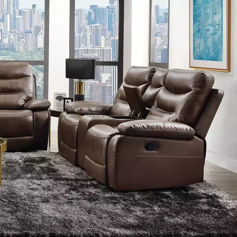 Acme Furniture Canapé Aashi Cuir Marron