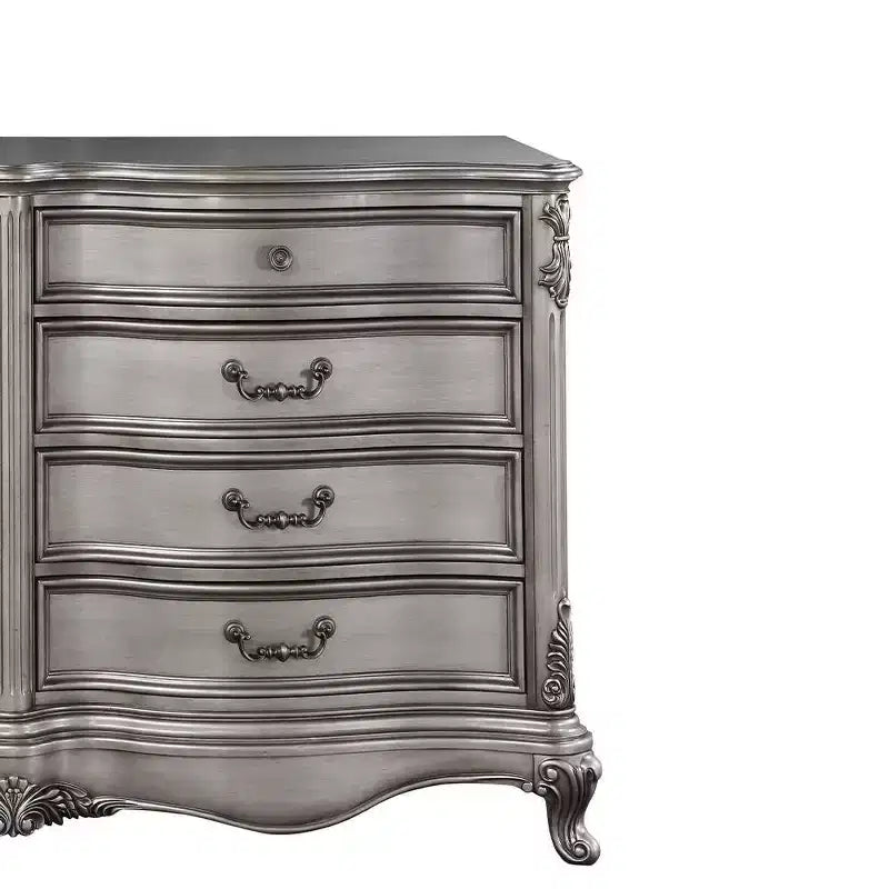 Commode Ariadne 8 tiroirs Acme Furniture, finition platine antique