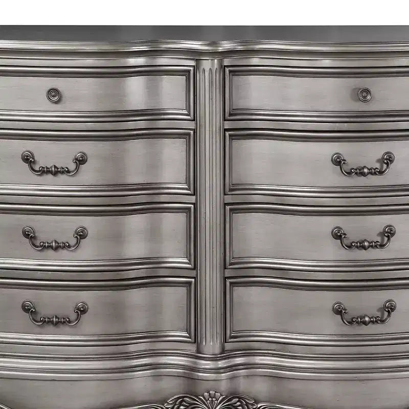 Commode Ariadne 8 tiroirs Acme Furniture, finition platine antique
