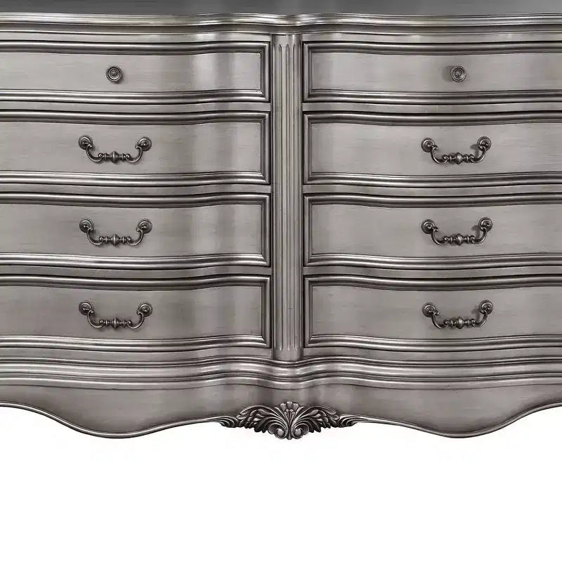 Commode Ariadne 8 tiroirs Acme Furniture, finition platine antique