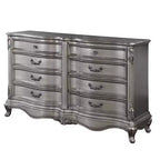 Commode Ariadne 8 tiroirs Acme Furniture, finition platine antique