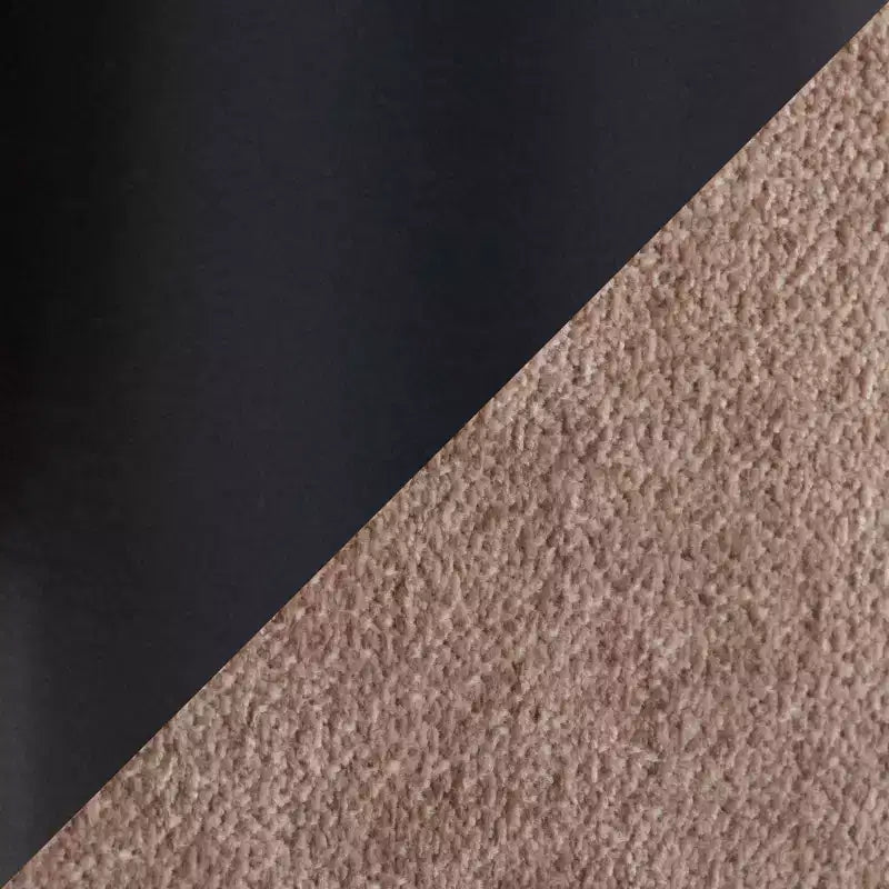 Banc Daniella LumiSource Acier noir/Tissu marron