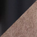 Banc Daniella LumiSource Acier noir/Tissu marron