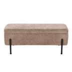 Banc Daniella LumiSource Acier noir/Tissu marron