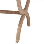 Banc d'appoint en jonc de mer naturel Maliyah bali & pari, marron naturel
