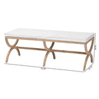 Banc d'appoint en jonc de mer naturel Maliyah bali & pari, marron naturel