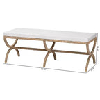 Banc d'appoint en jonc de mer naturel Maliyah bali & pari, marron naturel