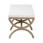 Banc d'appoint en jonc de mer naturel Maliyah bali & pari, marron naturel