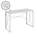 Breighton Home Nova Folding Desk in White Faux Marble/White