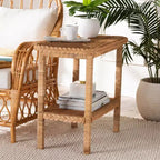 bali & pari Table d'appoint en rotin tressé Minahasa Miel clair