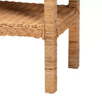 bali & pari Table d'appoint en rotin tressé Minahasa Miel clair