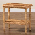 bali & pari Table d'appoint en rotin tressé Minahasa Miel clair