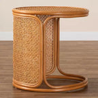 Table d'appoint large en rotin bali & pari Eldon, miel clair