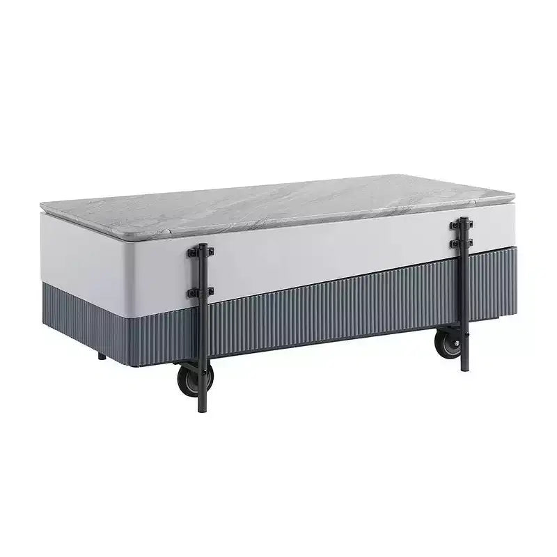 Table basse Acme Furniture Wilkins fini blanc/gris