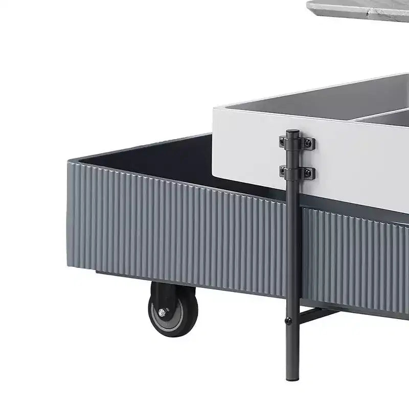 Table basse Acme Furniture Wilkins fini blanc/gris