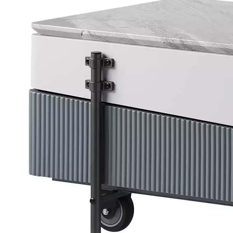 Table basse Acme Furniture Wilkins fini blanc/gris