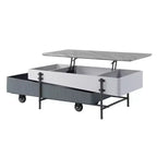 Table basse Acme Furniture Wilkins fini blanc/gris