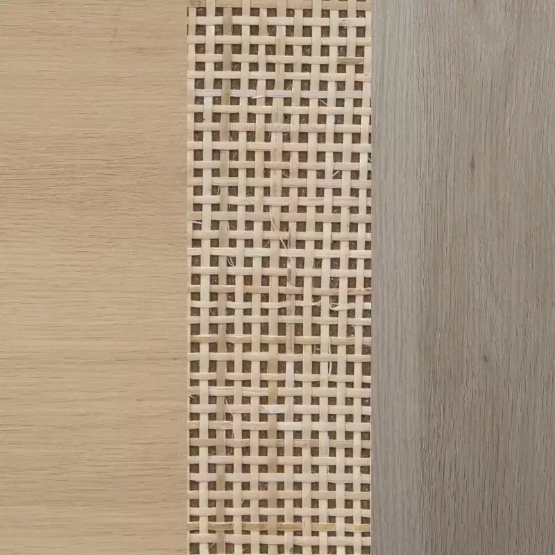 Nathan James Andrew Armoire de rangement en rotin Chêne clair
