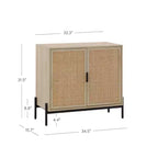 Nathan James Andrew Armoire de rangement en rotin Chêne clair