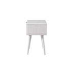 Table d'appoint Boraam Cambria Blanchi/Rotin naturel