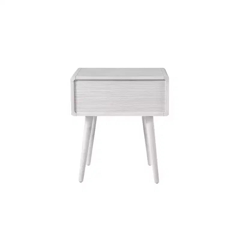 Table d'appoint Boraam Cambria Blanchi/Rotin naturel