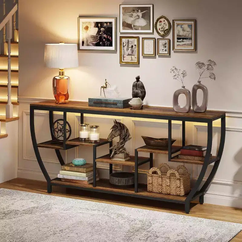 LITTLE TREE Table console longue 180 cm marron